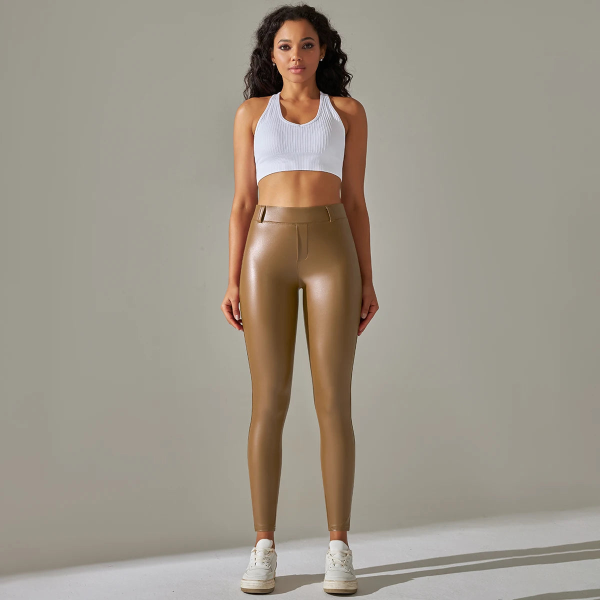 Leggings en cuir PU femmes Sexy Scrunch fesses Leggings filles Faux cuir pantalon taille haute Push Up Leggings décontractés 6 couleurs