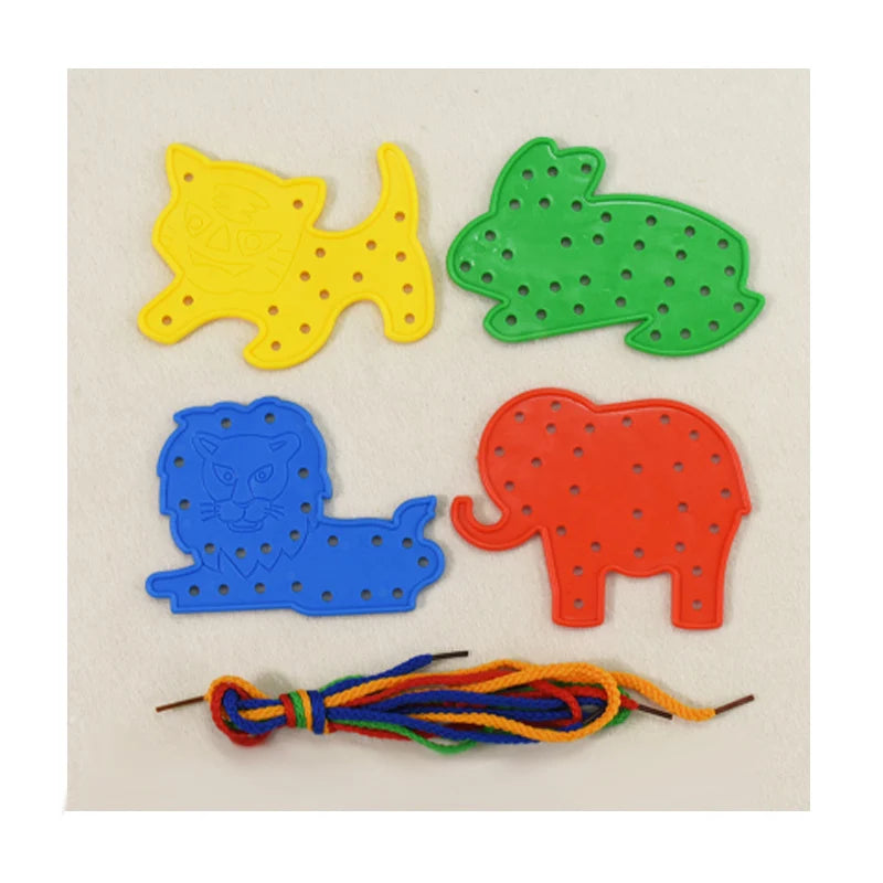 Jouets mentaires oriels Montessori pour enfants, apprentissage précoce, compétences de base de la vie, planche occupée, laçage, jeu de filetage, cadeaux dos