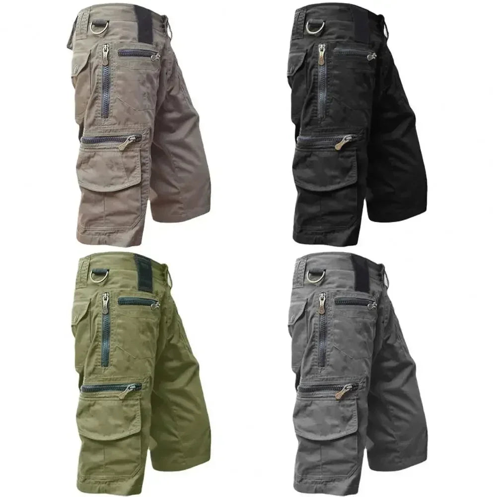 Pantalones cortos hombre short de Jogging pour hommes couleur unie multi-poches été décontracté short Cargo droit hommes Shorts