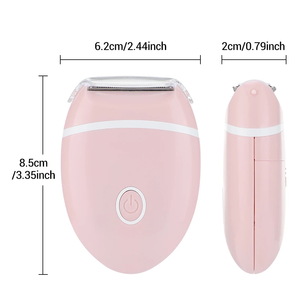 Women's 3-in-1 Electric Razor Mini Shaver Special Hair Removal Kit for Full Body, Underarm, and Intimate Areas