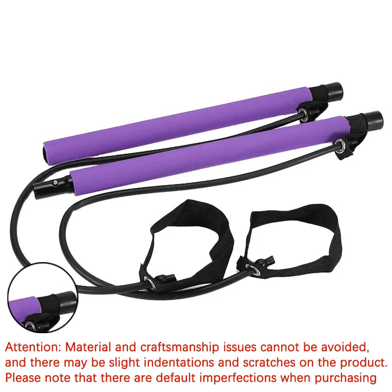 Combinaison de barre de Pilates multifonctionnelle, barre de Fitness, Yoga, Expansion de la poitrine, corde de Tension, entraîneur arrière, corde élastique, ceinture d'étirement