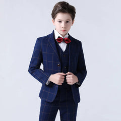 Children's Wedding Show Suit, Formal Suit, Blazer, Jacket, Pants, Bow Tie, 3 Pieces