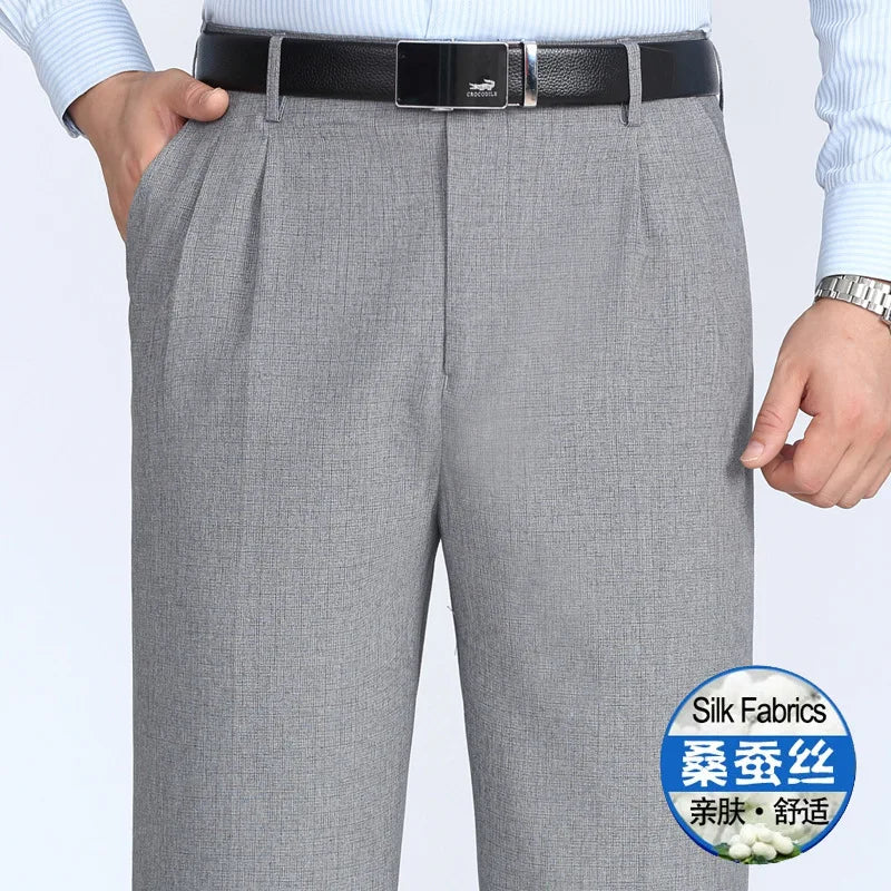 Men's trousers, men's clothing, men's pants, high-waisted trousers, spring/summer trousers, British streetwear style, casual office trousers