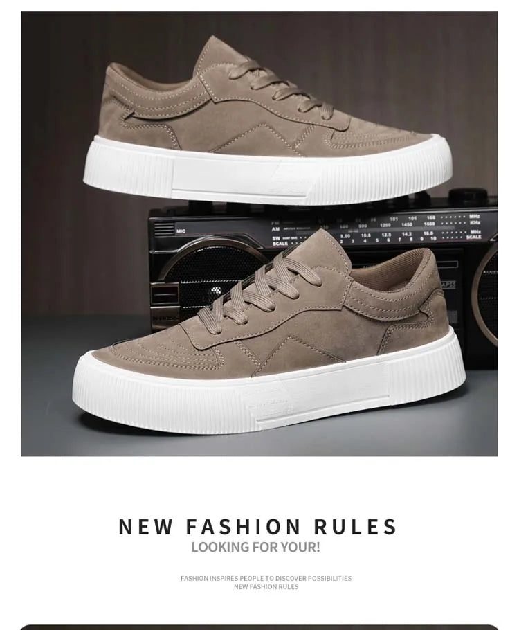 Baskets pour hommes chaussures plates de mode pour homme chaussures décontractées de haute qualité pour hommes classique confortable résistant à l'usure couleur Pure