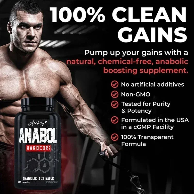 Supplément Anabol Hardcore - Réparer les muscles, la croissance musculaire, le soutien énergétique, le métabolisme, l'endurance améliorée, améliore les performances