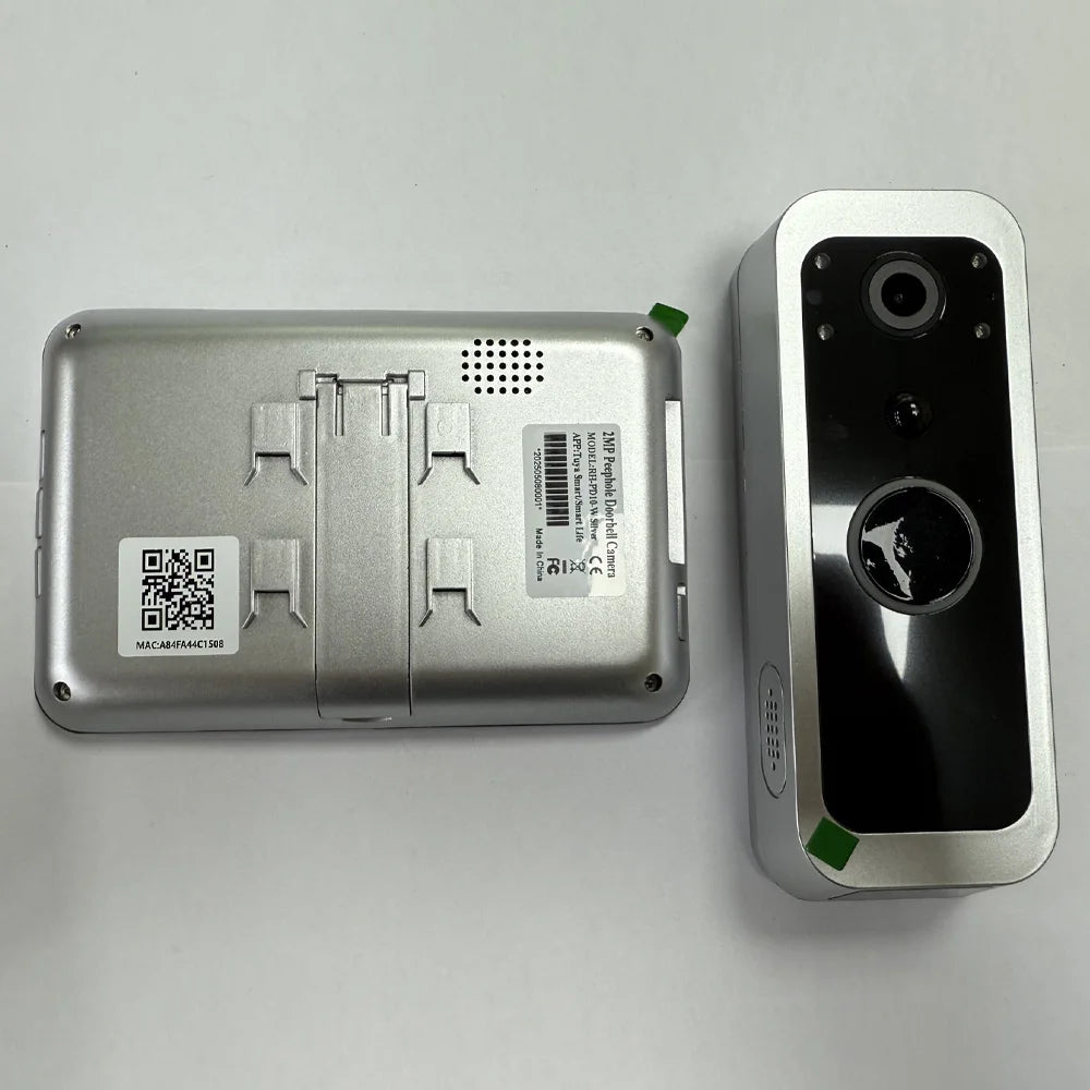 Tuya Smart Life 1080P WiFi vidéo sonnette batterie 100% système d'interphone de porte sans fil PIR caméra extérieure 5 pouces écran de moniteur