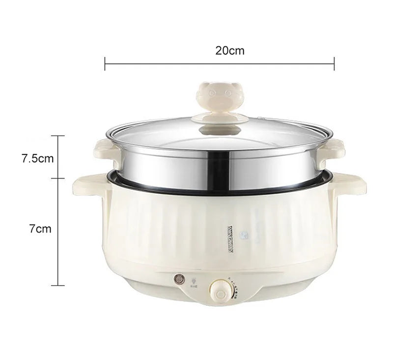 Cuiseurs électriques multifonctions simple/Double couche 1-2 personnes poêle antiadhésive domestique marmite cuiseur à riz appareils de cuisson