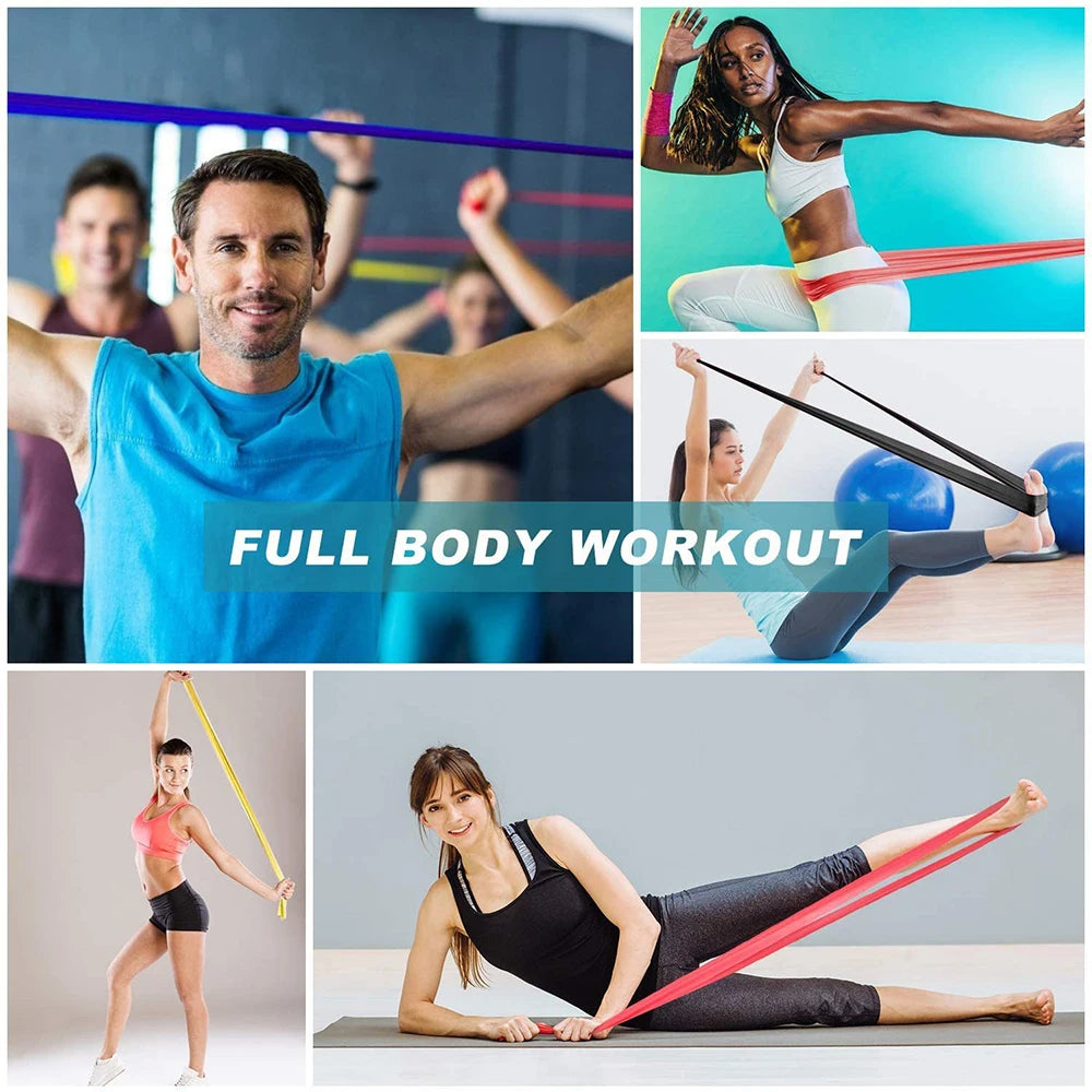 Bandes de résistance Pilates Yoga Sport entraînement Fitness exercice maison gymnastique bande élastique en caoutchouc naturel Latex Yoga accessoires