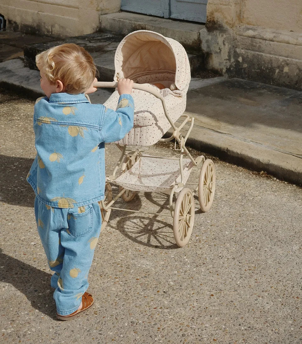 Robe imprimée mignonne pour filles, ensemble de vêtements pour tout-petits, veste à bretelles en jean, robes à enfiler en denim pour enfants, pantalons en jean combiné, marque KS, 2024