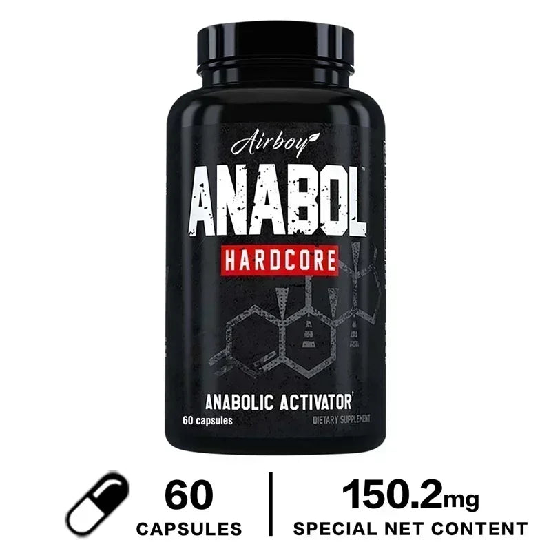 Supplément Anabol Hardcore - Réparer les muscles, la croissance musculaire, le soutien énergétique, le métabolisme, l'endurance améliorée, améliore les performances