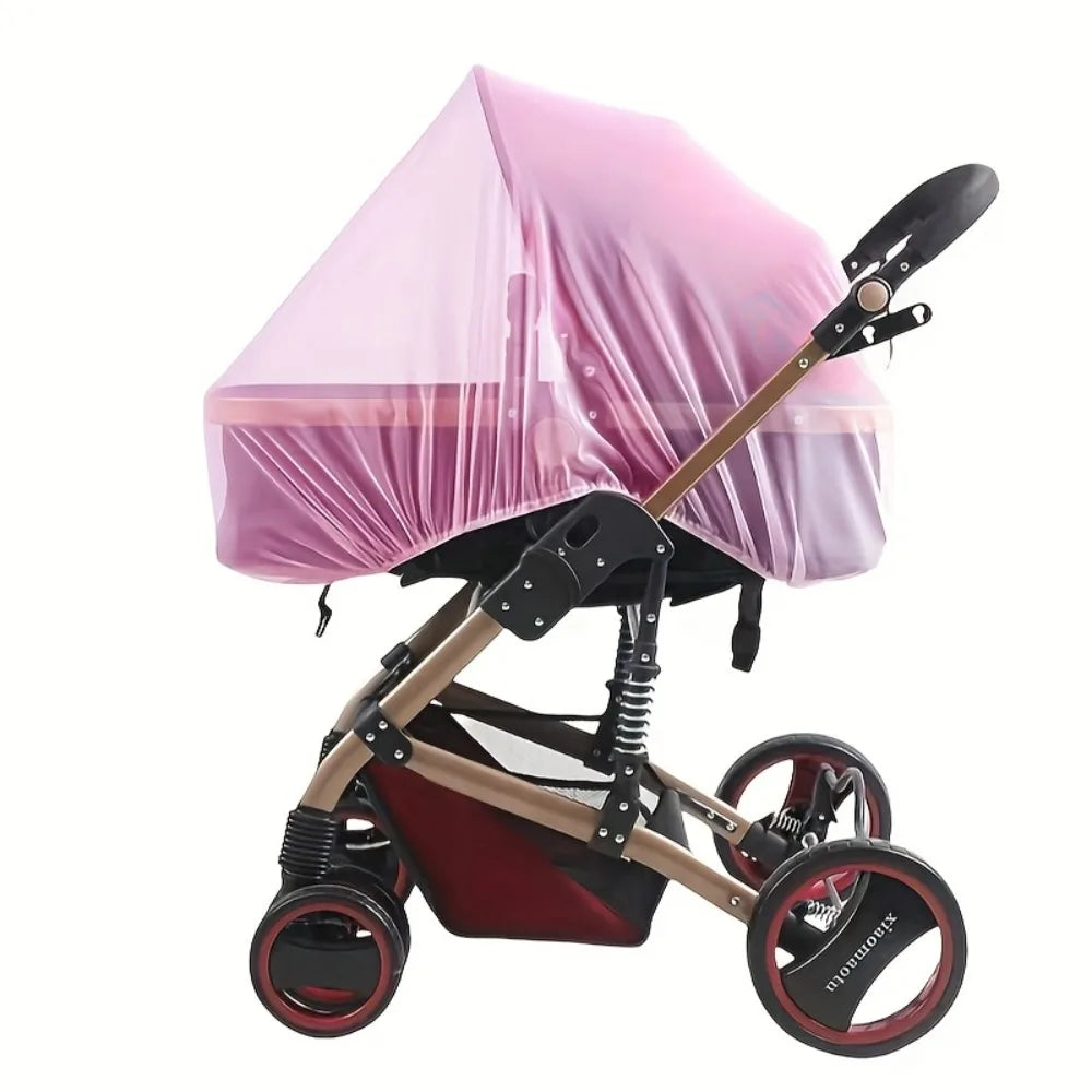 Moustiquaire pour poussette – Couverture complète, avec maille dense pour une protection des insectes améliorée, équipement d'extérieur anti-moustiques pour poussette en polyester