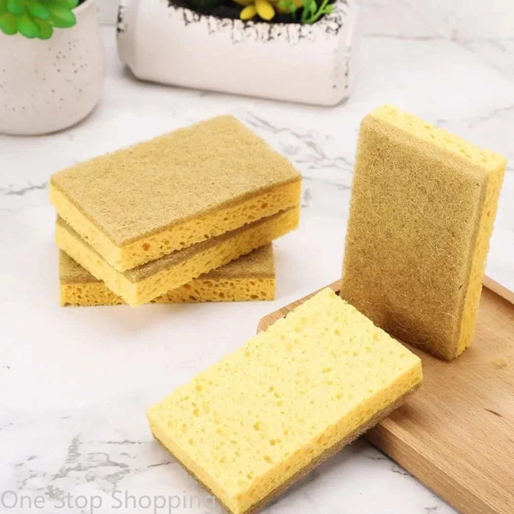 Paquet de 10 éponges naturelles biodégradables éponges de cuisine écologiques pour une vie durable éponge à vaisselle biodégradable à base de plantes
