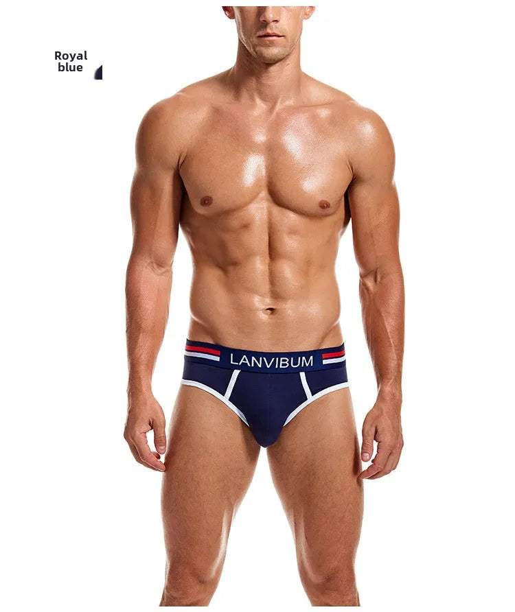 Ensemble 2 pièces - slips de sous-vêtements pour hommes en coton respirant jeunesse taille moyenne sous-vêtements pour hommes de grande taille slips d'été