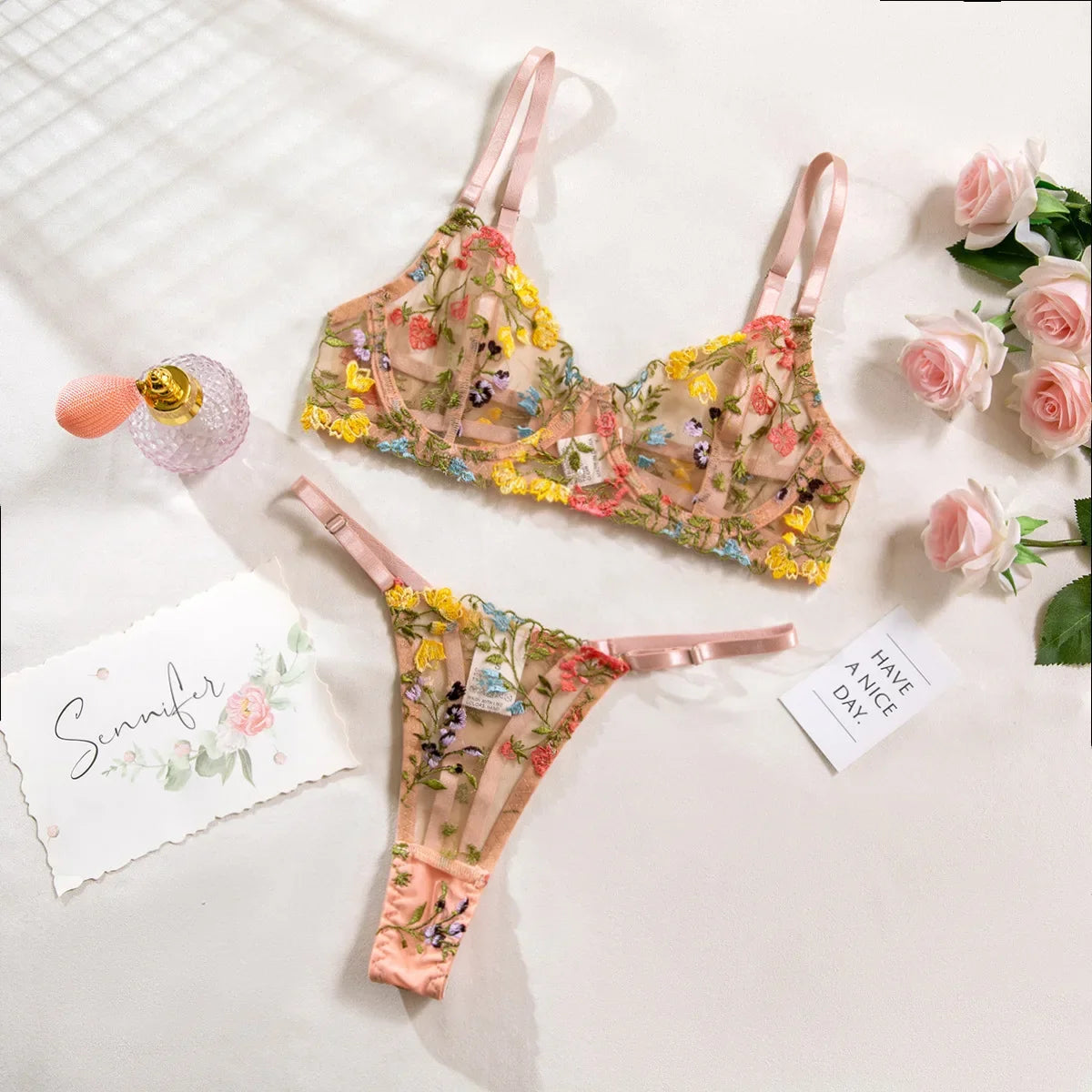 Ensemble de Lingerie érotique pour femmes, sous-vêtements féminins, Perspective Porno, vêtements de nuit en dentelle, ensemble de soutien-gorge Sexy pour culottes sexuelles
