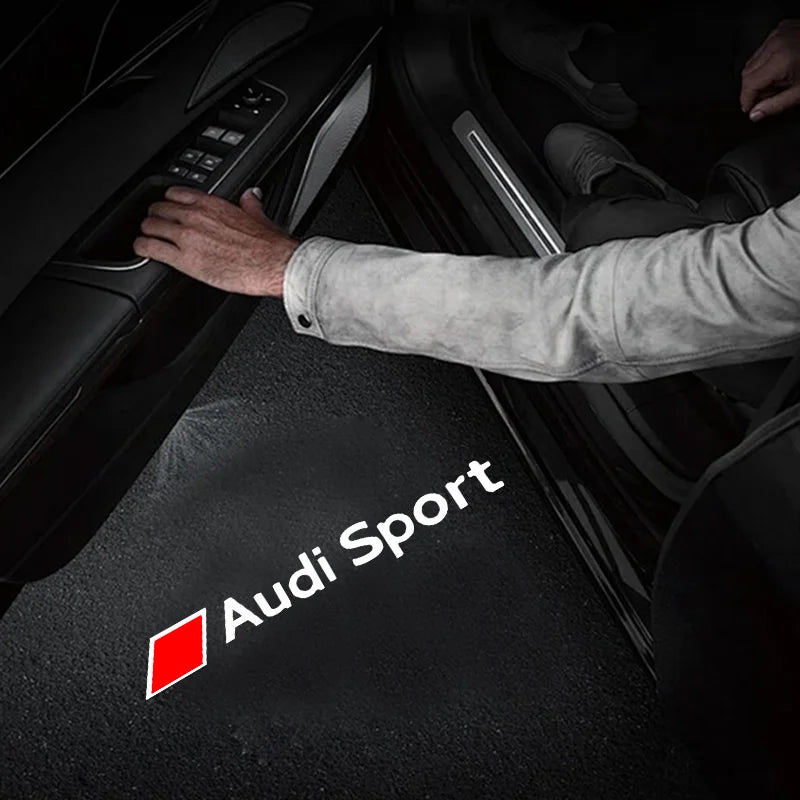 Projecteur Laser Led de Logo de lumière de bienvenue de porte de voiture, pour Audi A1 A3 A4 A5 A6 B5 B6 B7 B8 C5 C6 C7 A7 A8 Q3 Q5 Q7 TT 8V, accessoire de voiture