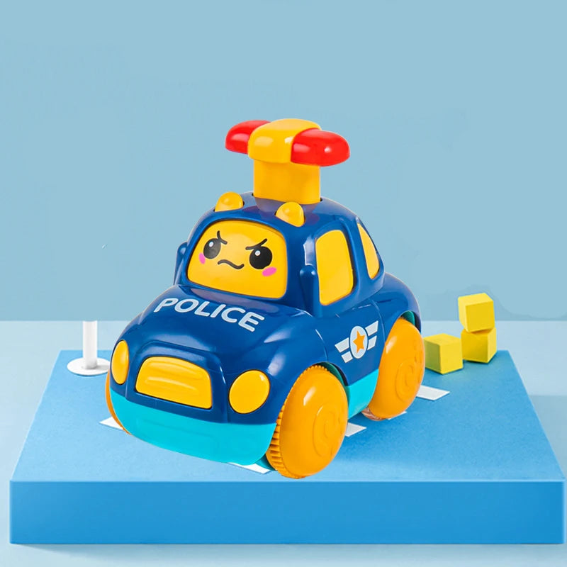 Voitures jouets pour bébé de 1, 2, 3 ans, cadeau pour garçon, camion de dessin animé, jouets éducatifs, voitures à tirer, jouets pour tout-petits de 12 à 18 mois