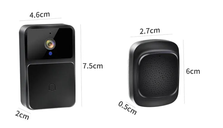 Caméra de sonnette vidéo Wi-Fi, interphone bidirectionnel, changement de voix pour la maison, vision nocturne HD, sans fil, batterie de sécurité intelligente, sonnette de porte