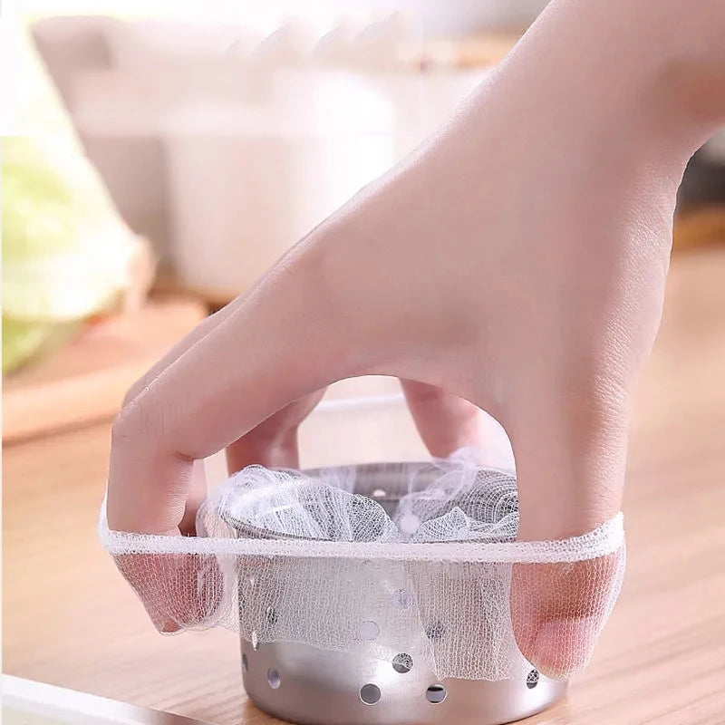 Disposable Sink Strainer Mesh Bags, 200/100/30 Pieces, Kitchen Sink Strainer, Drain Hole, Anti-Clogging Trash Bag, Cleaning Net