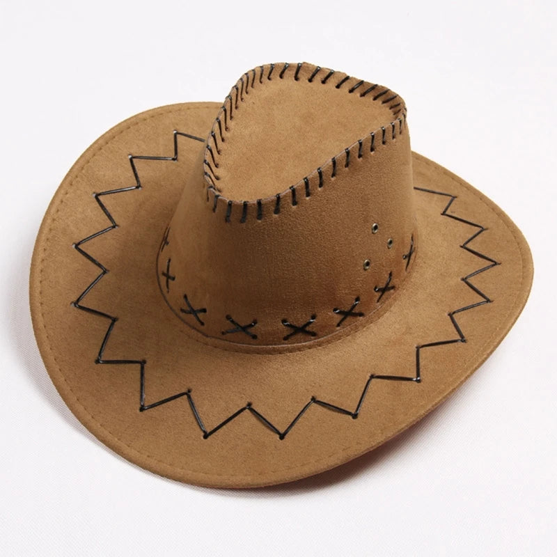 Chapeau de cowboy occidental à bord incurvé pour enfants, chapeau de soleil extérieur pour tout-petits, cadeaux d'anniversaire pour enfants, casquette de vacances, chapeau de cosplay de fête, nouveau