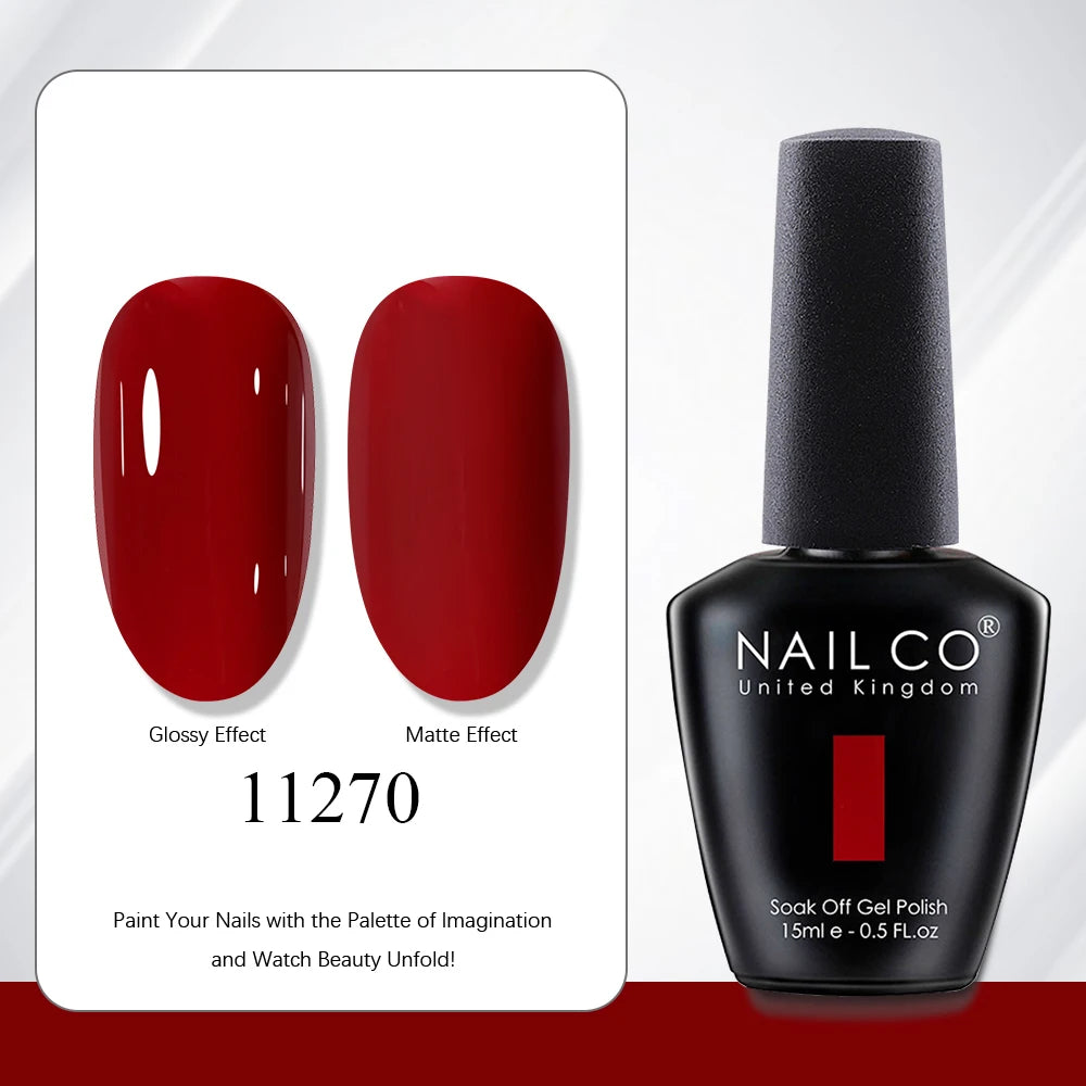 NAILCO 15ml Vernis à ongles Gel Vernis Semi Permanent UV Gel Vernis manucure Vernis Nail Art Nude Gel Poliish