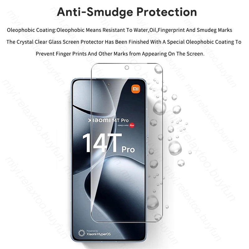 1-4 pièces verre HD pour Xiaomi 14T 14 T Pro 14TPro T14 5G 9H Film de protection d'écran en verre trempé sur Xaiomi Xiaomy Mi14T Mi 14 T 5G