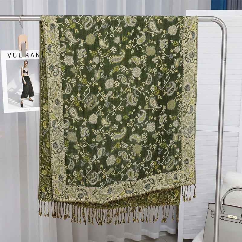 Foulard Paisley impressions Design Hijabs Pour Femme Cachemire Pashmina Chale Dame enveloppe Chaud Hiver Foulards Femme