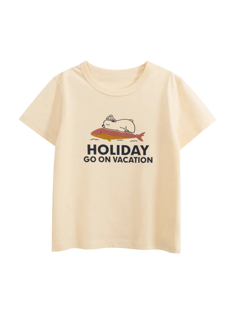 Vêtements d'été en coton pour bébés garçons et filles, t-shirt à manches courtes imprimé graffiti, haut pour enfants, tenue pour bébé, 2-8T