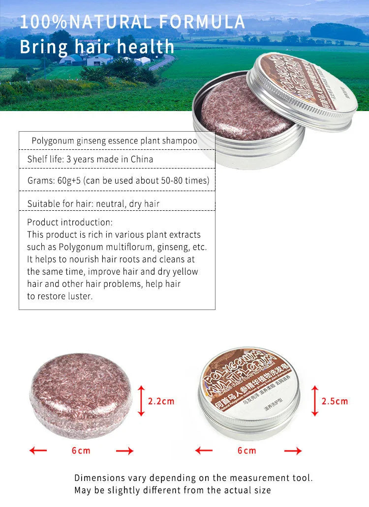 Barre de savon naturelle biologique, 60g, shampoing solide pour la croissance des cheveux, revitalisant, hydratant, sans SLES, propre, végétalien