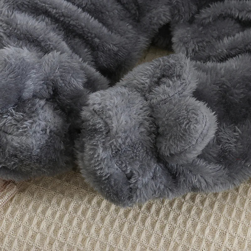 Vêtements d'escalade en peluche pour bébé de 0 à 2 ans, chauds et épais, en coton, avec chien et lapin, dessin animé, nouvelle collection automne et hiver