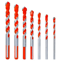 Jeu de forets à percussion en carbure, outils de forage multifonctionnels pour trous triangulaires 3-12mm pour le perçage de carreaux de verre, de céramique, de béton et de briques