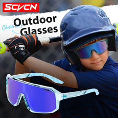 SCVCN enfants cyclisme lunettes de soleil enfants cyclisme lunettes UV400 vélo lunettes filles vtt Camping pêche Sports de plein air accessoires