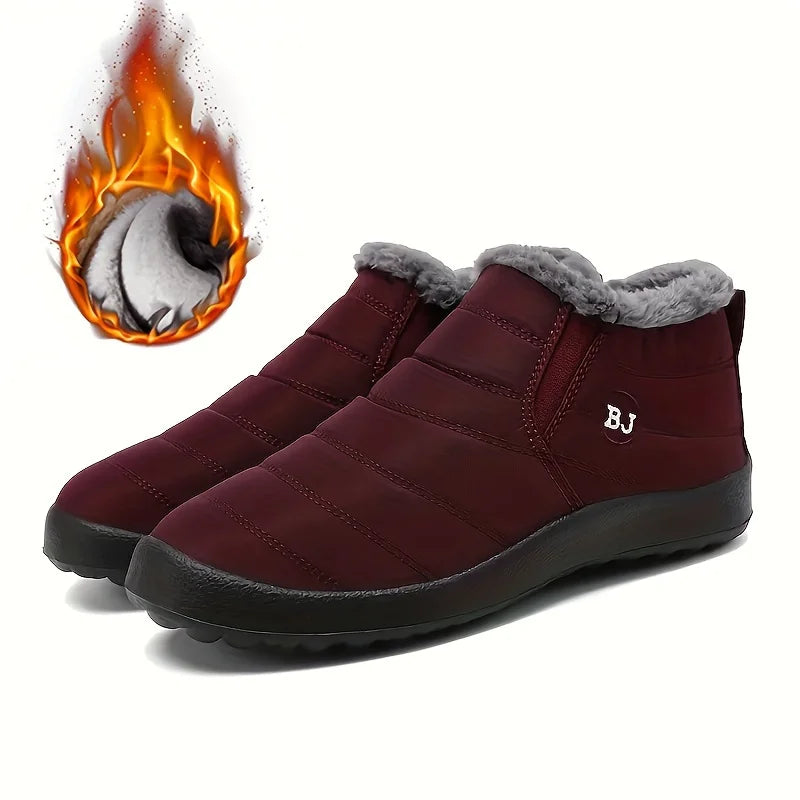 Chaussures de neige chaudes imperméables et antidérapantes pour femmes, chaussures de randonnée basses confortables