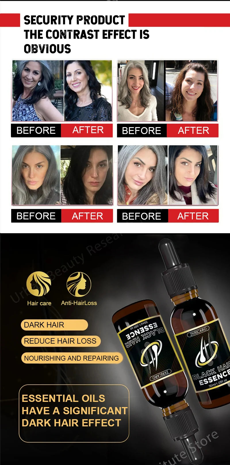 Réparer l'écologie originale des cheveux noirs
