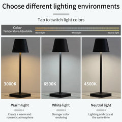 LED lampe de bureau Usb lampe de Table Rechargeable sans fil tactile 3 couleurs bureau veilleuse Bar Restaurant créatif lumière ambiante décor