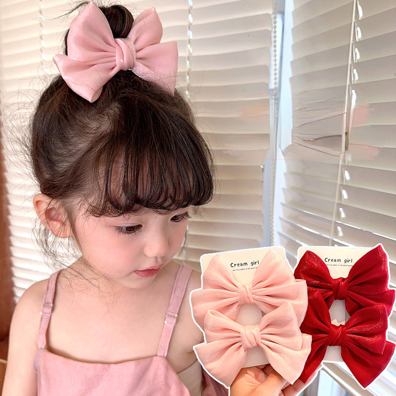 Enfants arc épingle à cheveux noir rouge rose princesse pinces à cheveux filles enfants cheveux accessoires coréen mode pinces à cheveux chaude