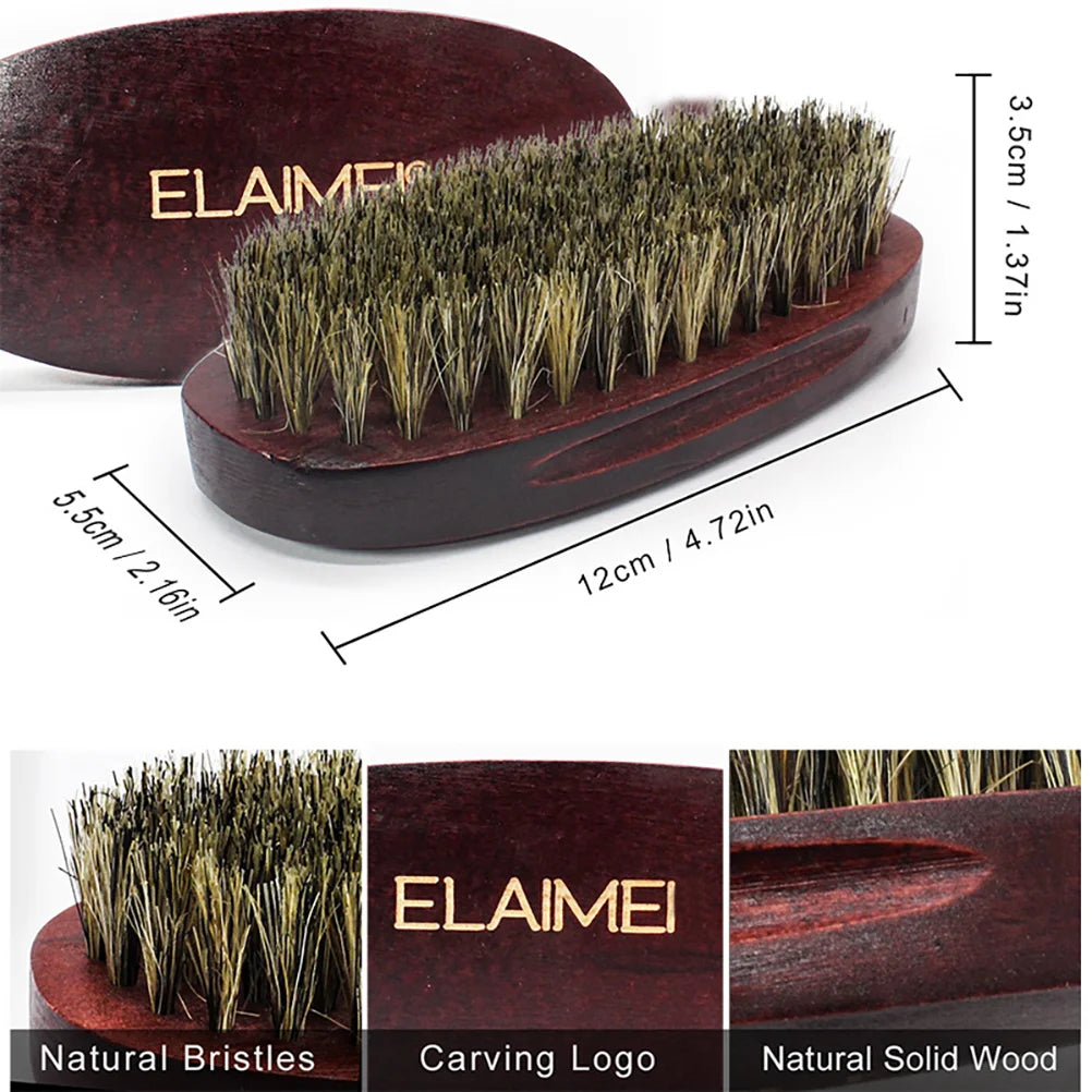 Kit de toilettage de barbe pour hommes, huile essentielle, baume avec ciseaux, peigne, brosse, ensemble de sang, style aléatoire, 03/Care, 6 pièces