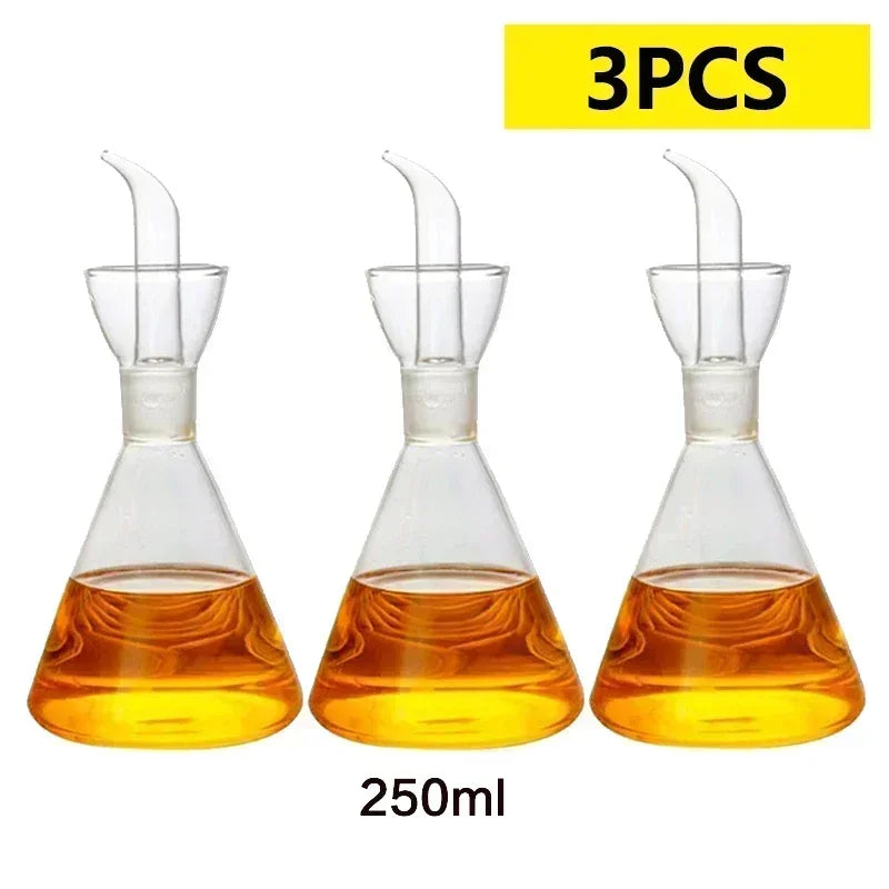 Pot d'huile en verre à haute teneur en Borosilicate, Pots d'huile et de vinaigre anti-fuite pour la cuisine, Pot de Sauce soja, réservoir d'huile, bouteille d'huile d'assaisonnement