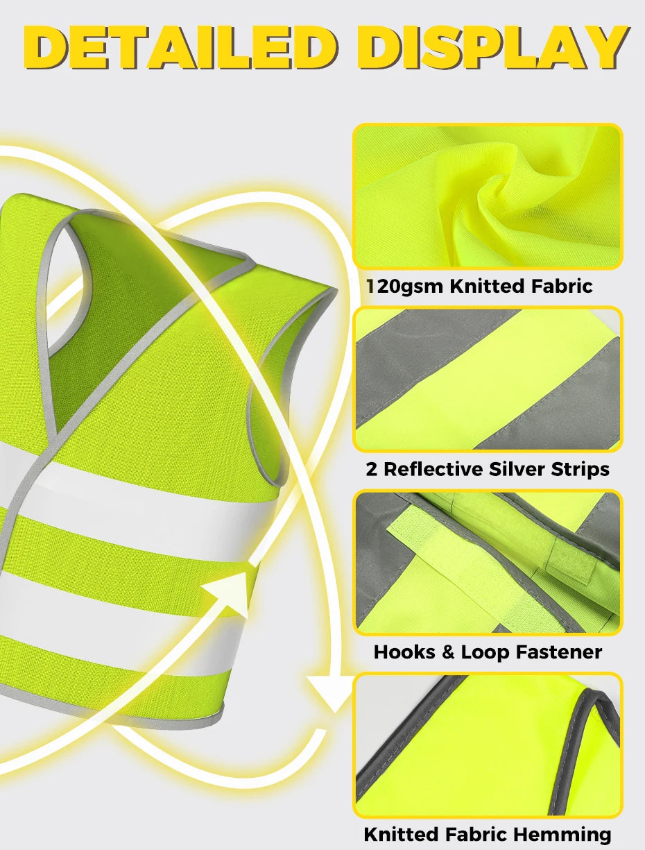 Gilet de sécurité pour enfants, vêtements réfléchissants pour enfants, formation, sport, protection scolaire, extérieur, bandes fluorescentes haute visibilité