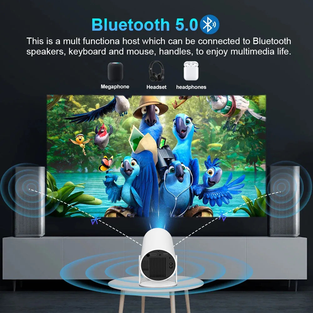 2025new DITONG HY300 pro nouveau projecteur HD 4K portable Android LED vidéo Home cinéma cinéma mini projecteur film HY300plus