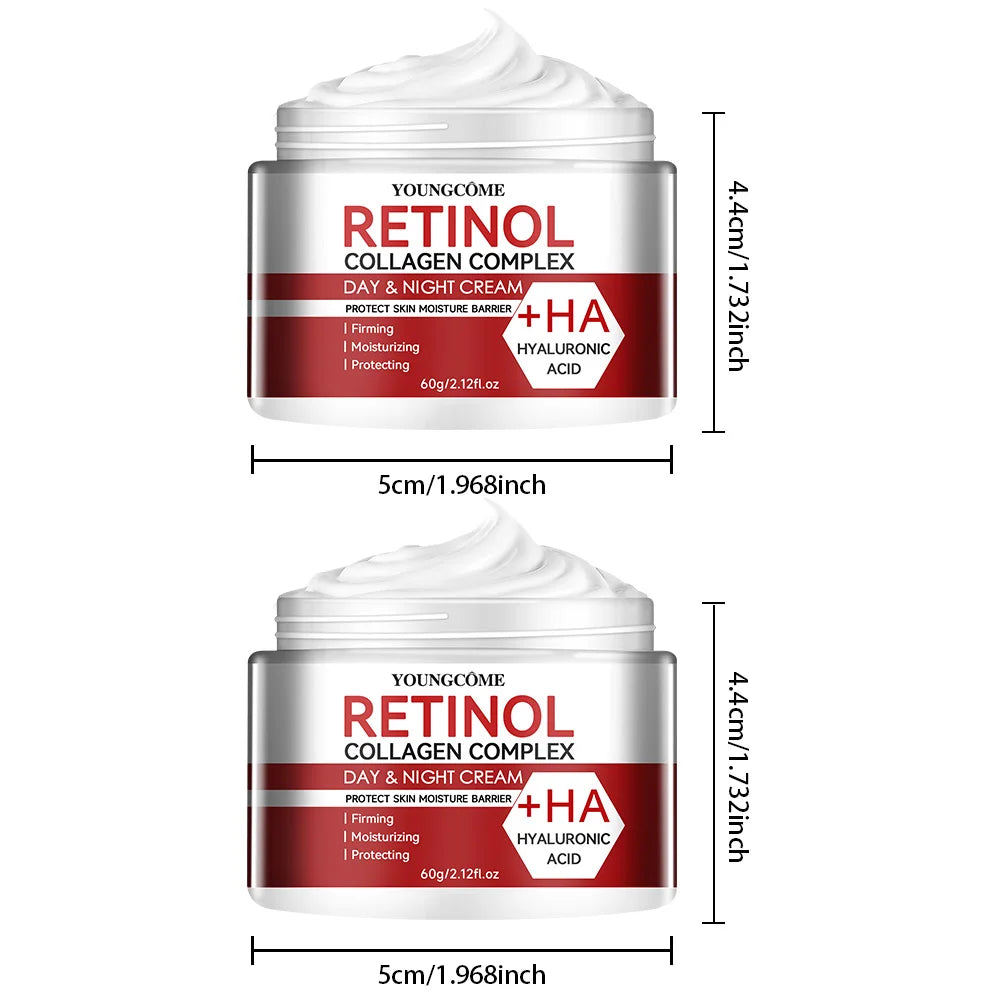 Crème hydratante de soin du visage au collagène au rétinol, hydratation en profondeur, adaptée au vieillissement sec, crème hydratante pour la réparation de la peau