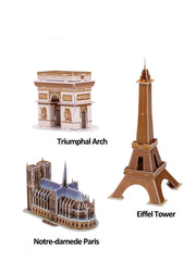 Jouets éducatifs Puzzles 3D jouets enfants développement intellectuel mondes Construction de bâtiments célèbres Puzzles 3D jouet