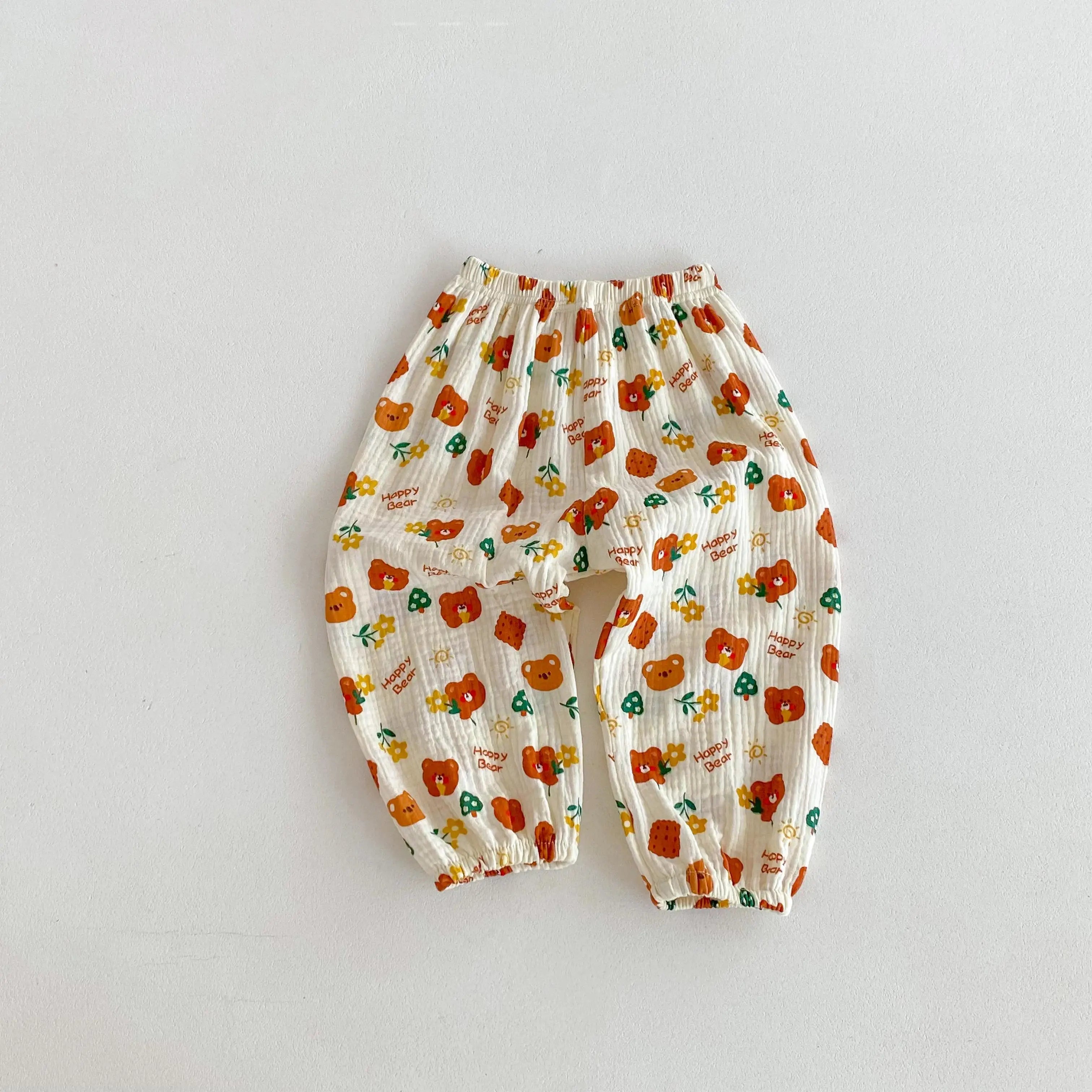 New Unisex Baby Printed Harem Pants, Cute Outdoor Toddler Girls 2025 Summer Fashion Slim Loose Full Length Pants