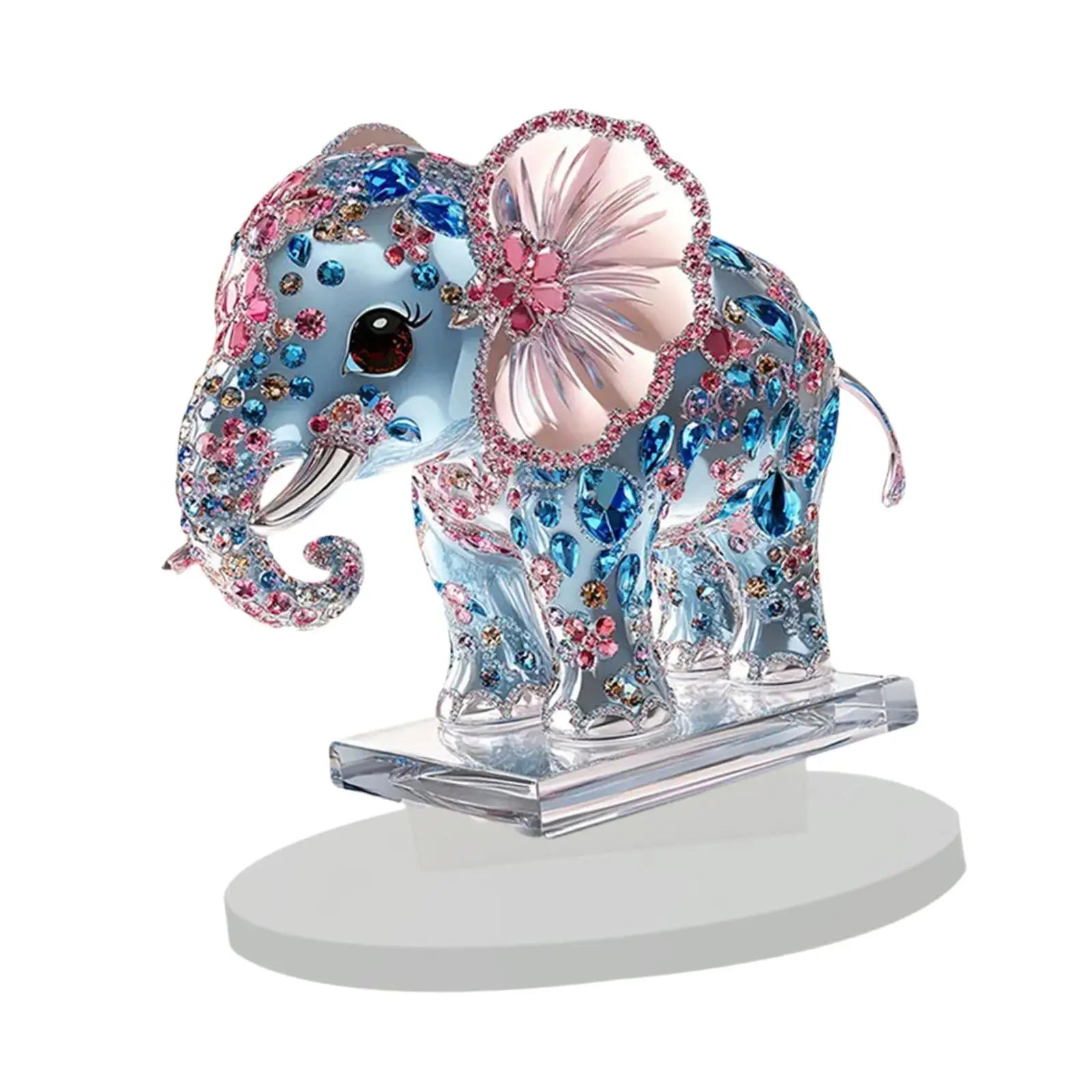 Elephant figurine for fireplace, cute decorative sculpture, for home, guest room