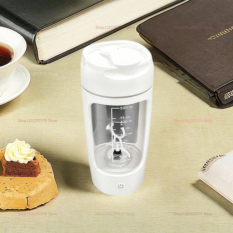 Bouteille de crème vibrante automatique portative électrique d'usb de 500ml, tasse vibrante Rechargeable tasse de mélange de poudre de protéines de forme physique de sport