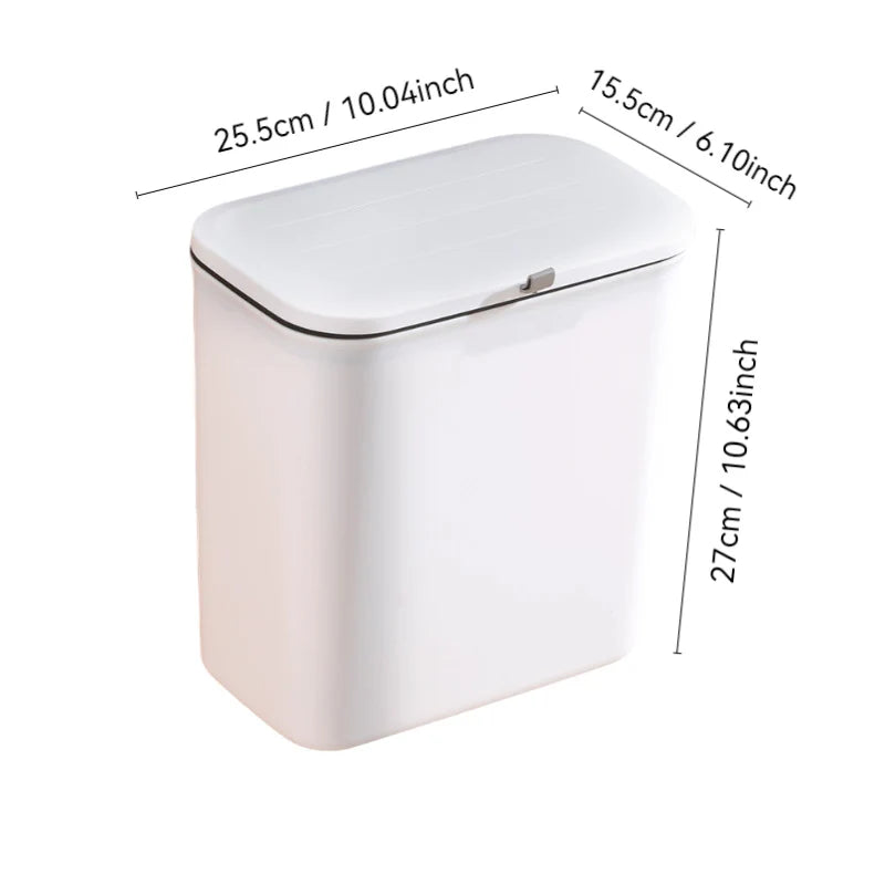 Poubelle de compost de cuisine pour comptoir ou sous évier, petite poubelle de cuisine suspendue avec couvercle pour seau à compost intérieur montable