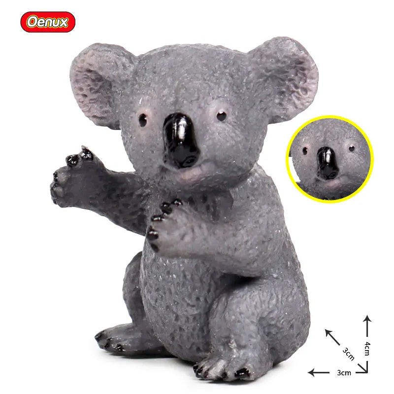 Classic Australian Wild Animals Kangaroos Koala Platypus Tasmanian Devil Echidna Cassowary Model Figurine Toy Child Gift