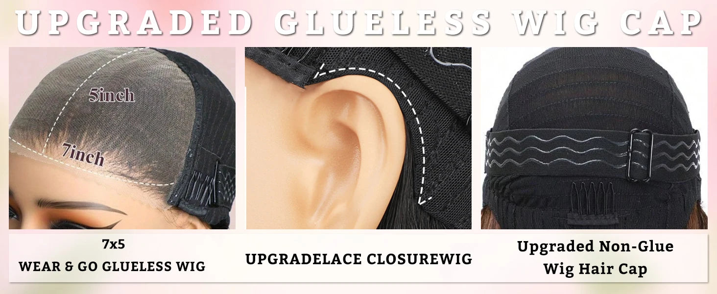 Glueless wigs, pre-plucked pre-cut human hair, loose deep wave lace wig, large wave long curly hair, synthetic headband