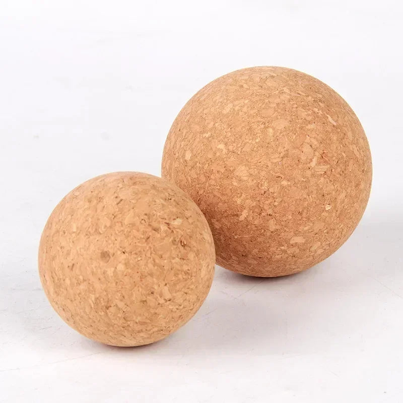 Balle de Yoga en liège, boule de Massage Fascia Ф6cm Ф7cm Ф8cm, relaxation des Muscles pour la salle de sport, le Fitness, le Pilates, la danse, outils auxiliaires, thérapie de libération