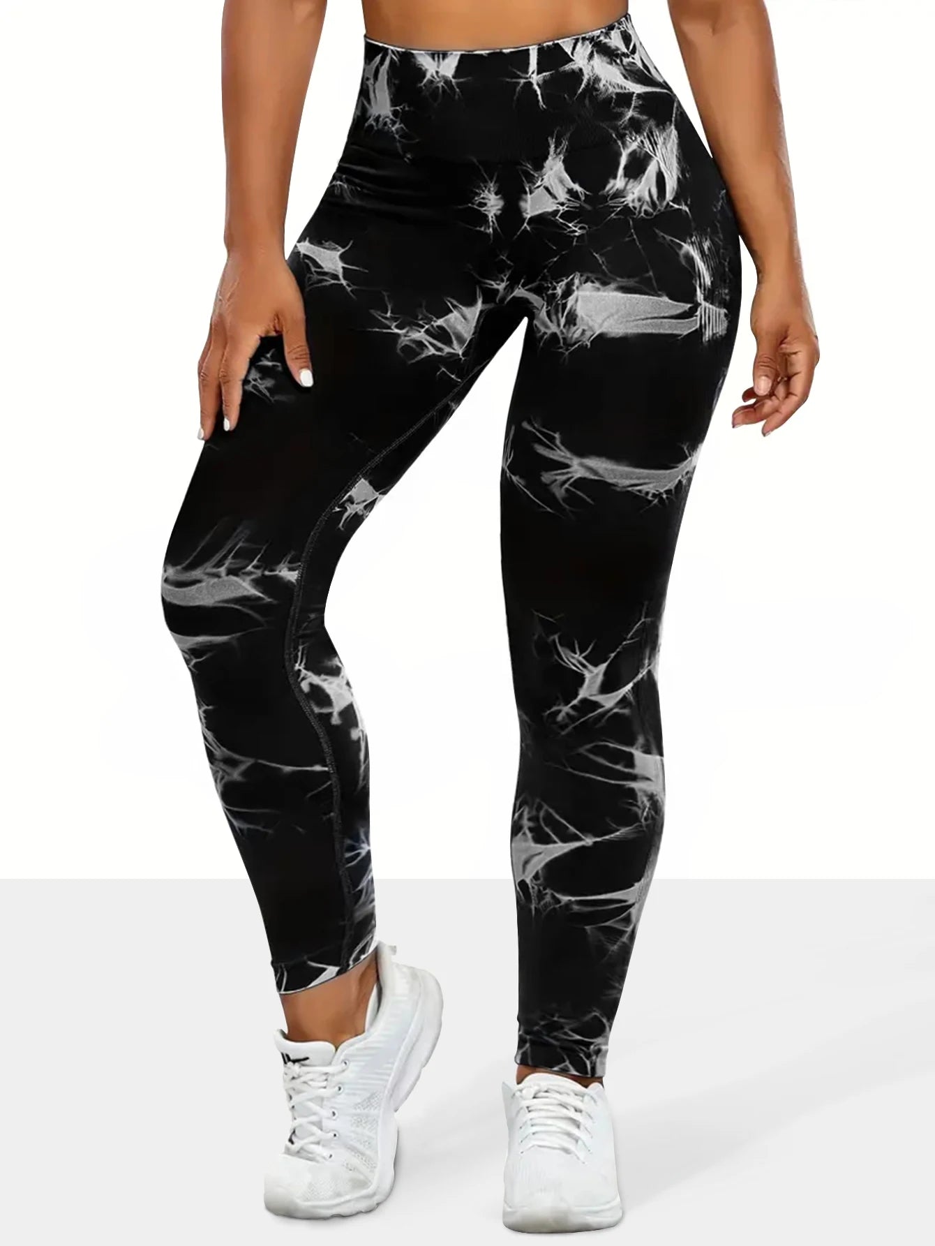 Pantalon de Yoga sans couture pour femmes, teinture par nouage, taille haute, doux et confortable, vêtements de sport, Leggings d'entraînement, collants