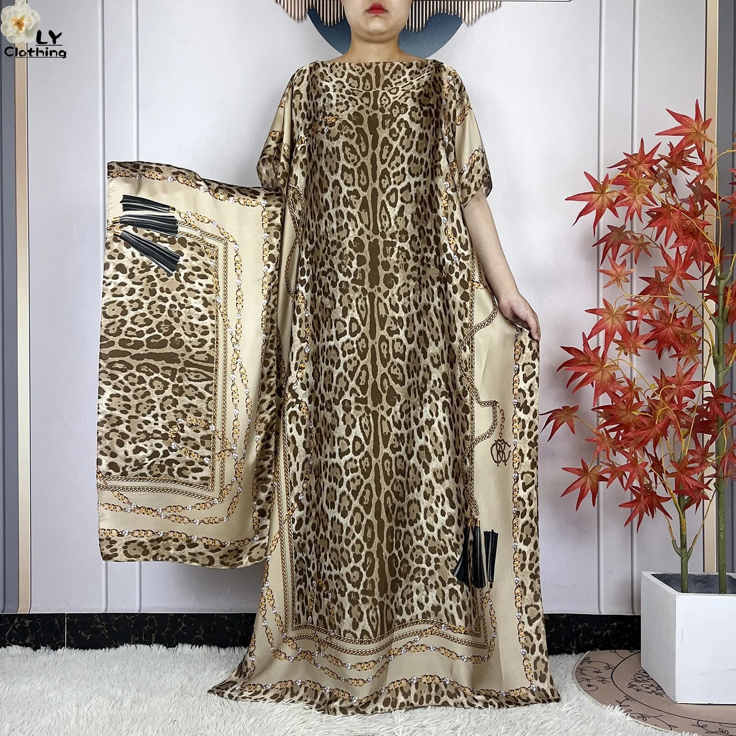 Muslim abayas with belt for women, African maxi dress, elegant evening dress, soft printed turban, new fashion, 2023